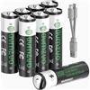 avmzvo Batterie AA 3400 mWh, batterie ricaricabili LR6 USB-C al litio con cavo di ricarica USB-C 2 in 1, 1,5 V, 2-3 ore di ricarica rapida, 8 pezzi