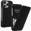 kalibri Custodia a Flip Ultra Slim Custodia compatibile con Apple iPhone 16 Pro Max - Pelle Custodia protettiva Case in nero