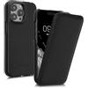 kalibri Custodia a Flip Ultra Slim Custodia compatibile con Apple iPhone 15 Pro - Pelle Custodia protettiva Case in nero