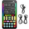 Dpofirs Cambia Voce Portatile, Cambia Voce Microfono Portatile con Macchina per Effetti Sonori Multifunzione per Telefono Switch Laptop(Versione Inglese)