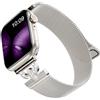 MaEiol Metallo Cinturino per Apple Watch 41mm /40mm /38mm /42mm(Series 11/10), Cinturinio Magnetico Diamante Acciaio Inossidabile per Apple Watch SE/Series 11 10 9 8 7 6 5 4 3 2 1, Starlight