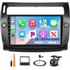 Podofo Autoradio Carplay per Citroen C4 (2004-2009), Autoradio touchscreen da 9 2G+64G con Senza fili Carplay Android Auto, Bluetooth/GPS/WiFi/FM/RDS/HiFi/USB