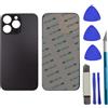 Peixiong Cover posteriore in vetro di ricambio per iPhone 14 Pro MAX da 6,7 pollici con adesivo preinstallato + kit di strumenti di riparazione (nero)
