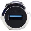 Alide Adattatore di montaggio a pannello USB 3.0, adattatore di montaggio filettato integrato, 5 Gbps USB 3.0 femmina per montaggio a filo per auto con cappuccio impermeabile, convertitore