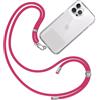 TBOC Cordino Catenella Laccio Strap Porta Cover [Fucsia] per Telefono Cellulare da Collo - Tracolla Catenina con Cordini da Phone Cellulari Telefoni Accessori Universale Laccetti Donna Uomo