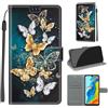 KENHONER Custodia per Huawei P30 Lite, Farfalla | Portafoglio Pelle PU, Magnetica, Resistente Agli Urti, Scomparto Carte Credito, Pieghevole, Flip Libro, Motivo