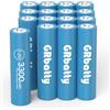 GRbatty Batterie Ricaricabili AA 1.2V NiMH 3300mAh ad Alta Capacità,Pile Ricaricabili AA 1200 Cicli Confezione da 16