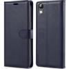 VEGOSCASE Custodia per iPhone Xr, Custodia a Libro in PU Pelle, Cover a Libro Magnetica [Blocco RFID] Portafoglio con Slot per Schede per iPhone Xr, Blu