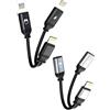 Kefiany Adattatore Jack Lightning A Auricolare Caricatore Cavo 2 in 1 (Set di 2) per Apple Per IPhone 11 12 13 14 Pro Dual Jack Audio Connettore Per IPad Cuffie AUX Auto Accessori Musica Splitter