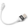 System-S Micro USB 2.0 - Cavo Dati e Cavo di Ricarica, 10 cm, Colore: Bianco