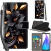 PHINIENLAND Cover per Xiaomi Redmi Note 8T Case PU Pelle Custodia [Kickstand] [Chiusura magnetica] [Slot per Schede], Portafoglio Flip Custodia per Redmi Note 8T,Fiori