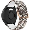 SeNool 20 mm Cinturino per Garmin Forerunner 70/170/ 170 Music 43mm/165/165 Music/570 42mm/Approach J1 43mm/S50, Silicone Cinturini per Garmin Venu Sq 2/Sq 2 Music Edition/2 Plus - Leopardo