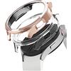 Ringke Slim Compatibile con Cover Samsung Galaxy Watch 4 40mm (2 Pezzi) Custodia Sottile Rigida PC Antigraffio - Clear & Chrome Rose Gold