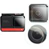 YRTIYO Compatibile con protezione dello schermo in vetro per Insta360 ONE R Twin Edition LCD della fotocamera + obiettivo grandangolare 4K + obiettivo da 1 pollice [2 + 2 + 2Pack], vetro temperato