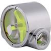 YWBL-WH Indicatore di Flusso Raffreddamento ad Acqua per Computer, G1/4 Filettatura Femmina, Lega Tungsteno, 5 Pale Girante Verde, 4,4x3,5x2,5 cm