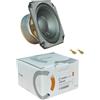 Generico KIT SET PER CIARE HM100 1 midrange quadrato da 10,2 x 10,2 cm, 60 watt rms e 150 watt max, impedenza 8 ohm, sensibilità 88 db, per casa, feste, party, 1 pezzo + faston omaggio