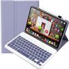 leleyo Custodia per tastiera Xiaomi Redmi Pad 2/SE 11 con tastiera magnetica rimovibile QWERTY per Redmi Pad 2, viola