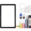 Vvsialeek Schermo anteriore in vetro esterno piastra lente di ricambio con Blackview Tab 70 WiFi [10] con funzione touch (No LCD Screen and Touch Digitizer) con toolkit