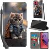 Haninsuze Cover per Motorola Moto G84 5G, Gatto | Pelle PU Portafoglio, Porta Carte, Magnetica, Libro, Antiurto Custodia