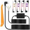 GINTOOYUN Kit registratore per auto da 3,3 m, con porta USB C di tipo C, cablato con fusibile da 12 V-24 V a 5 V, per registratore di guida, alimentatore GPS, rilevatore radar, ecc