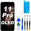 DIGI4U Schermo di ricambio per iPhone 11 Pro OLED 5,8 pollici Truetone FHD COF Display Digitizer, montaggio non LCD, con strumento di riparazione, protezione dello schermo e adesivo impermeabile