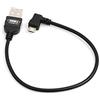 System-S, Micro USB 2.0, 20 cm, Cavo angolato 90 Gradi, Spina angolare (Destra/Maschio) Adattatore