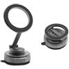 ElecTerraSphere Porta Cellulare Auto per Magsafe,Magnetico Supporto Telefono Auto,Ventosa per Telefono,360° Regolabile Porta Telefono,Vacuum Magnetic Phone Holder per Smartphone,Grigio