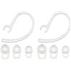 eMagTech Set di 2 tappi auricolari e ganci per le orecchie compatibili con auricolari Bluetooth senza fili Plantronics S, M, L, 3 misure disponibili, tappi per le orecchie e orecchini trasparenti