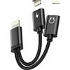WASRUYI Adattatore per Lightning Doppio Jack Cuffie Caricatore(2 in 1)per iPhone14 13 12 ProMax Aux Audio Cavo per Apple MFi Certified Auricolari Ricarica Sdoppiatore per iPad headphone Accessori Dual Dongle