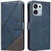 XINNI Cover per Oppo A6 PRO 5G Custodia, Cellulare Libro Antiurto Flip Pelle PU/TPU, Portafoglio Flip Magnetica Case, Blu