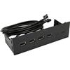 CCYLEZ Pannello Frontale 'hub USB 2.0 da 5,25 Pollici, Pannello Frontale 'unità Ottica Multifunzionale a 4 Porte a 19 Pin per Alloggiamento del Disco Floppy a Custodia del