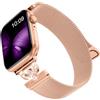 MaEiol Metallo Cinturino per Apple Watch 41mm /40mm /38mm /42mm(Series 11/10), Cinturinio Magnetico Diamante Acciaio Inossidabile per Apple Watch SE/Series 11 10 9 8 7 6 5 4 3 2 1, Rosa Oro