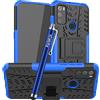 iCatchy - Custodia per Alcatel 1S 2021 / 3L 2021, robusta e resistente, doppio strato, ibrida, con funzione cavalletto (colore: blu)