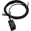 Dadusto 1 cavo di prolunga modulare RJ10 (4p4c), connettore RJ10 (4p4c), presa a 4 fili, piatto e nero, occupazione 1:1, lunghezza 2 m