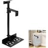 JAOGAUS Supporto PC Sotto Scrivania, Supporto CPU Tower Regolabile in Altezza & Larghezza, Rotazione 360°, Porta PC Fisso Sotto la Scrivania per Casa, Ufficio, Sala Gaming