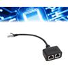 TICFOX Adattatore Splitter LAN RJ45 1 a 2 Porte, Switch Ethernet Splitter Adattatore Sdoppiatore Compatibile con TV, Laptop, Router PC e Dispositivi con Porta Ethernet, Trasmissione Dati Stabile