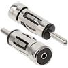Yoezuo 2 Adattatori Antenna ISO/DIN, Universale per Auto (Argento)