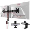 Duronic DM152 BK Supporto scrivania per 2 monitor 13"-27" | 8 kg per braccio | Altezza regolabile | Inclinazione -15°/+15°, rotazione 180°, rotazione 360°| VESA 75/100