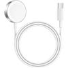 AOOZTO Caricatore per Apple Watch a USB-C [certificato MFi] Fast Wireless magnetico portatile compatibile con Apple Watch Series 9 8 SE Ultra, Ultra2, 38/40/42/44 mm (1 m), bianco