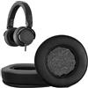 kwmobile 2x Cuscinetto Cuffie Compatibile con Beyerdynamic DT 240 PRO Pad - Cuscinetti Ricambio Cuffie Over Ear Simil Pelle - nero