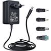 ANLINK Alimentatore da 24 V, 1 A, 1,8 m, con 4 spine DC, AC/DC 24 V, 1000 mA, 24 W, adattatore per strisce LED, diffusori di aromi, pistole da massaggio, umidificatore e molto altro ancora. Certificato CE