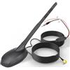 Eightwood GPS FM/AM Antenna da tetto attiva per autoradio con amplificatore Cavo di prolunga da 5 m per Pioneer Blaupunkt Pioneer Clarion Kenwood Alpine Sintonizzatore radio digitale