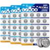 PKCELL Celle a bottone al litio CR2032, 3,0 V, 210 mAh, per chiavi auto, piccolo telecomando, bilancia, 60 pezzi