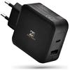 Mass Power Caricatore universale 2 in 1 - Alimentatore USB C/USB-A ultra forte da 65 W con funzione di ricarica rapida (PD Power Delivery) come caricabatterie per laptop, tablet e smartphone, 135 g