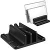 MEMOFYND 1 supporto verticale singolo per computer portatile, regolabile, 1 slot, supporto verticale per laptop, supporto portatile, supporto da scrivania, nero