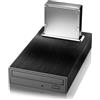 Yaeonku Unità esterna Blu-Ray 4 in 1, 16 unità esterna USB 3.0 e tipo C, caricatore rapido multifunzione, masterizzatore BD/CD/DVD / lettura con alloggiamento HDD