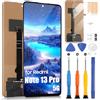 ARSSLY per Xiaomi Redmi Note 13 Pro 5G LCD Display per Redmi Note 13 Pro 5G 2312DRA50C 6,67 Touchscreen Digitazer Full Assembly Sostituzione Schermo con Riparazione Kit (Nero Incell, Schermo Piatto)