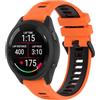 FiiMoo Silicone Cinturino Compatibile con Garmin Forerunner 265S/Forerunner 255S/Venu 3S/2S/Vivomove 3S, 18mm Ricambio Cinturino, Cinturini Sportivi in Silicone per Garmin Vivoactive 4S-Arancione