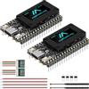 YELUFT 2 pezzi prebrasati ESP32 LoRa V4 scheda di sviluppo con modulo GNSS e antenna loRa 915 MHz, WiFi integrato Bluetooth SX1262 display OLED da 0,96 pollici, interfaccia di tipo C per tastiera a