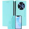 MOJIA Custodia per Oukitel C5, Resistente a Cadute e Graffi, Alta Qualità PU Pelle Stile Portafoglio Cover Folio con Chiusura Magnetica. Light Blue